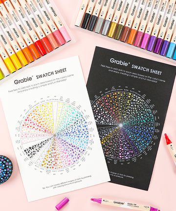 Grabie_Dual_Tip_Dot_Fine_Tip_Acrylic_Paint_Marker_Set_Grabie best selling Marker_Grabie Dot markers_acrylic paint pens markers_dot markers_best paint markers